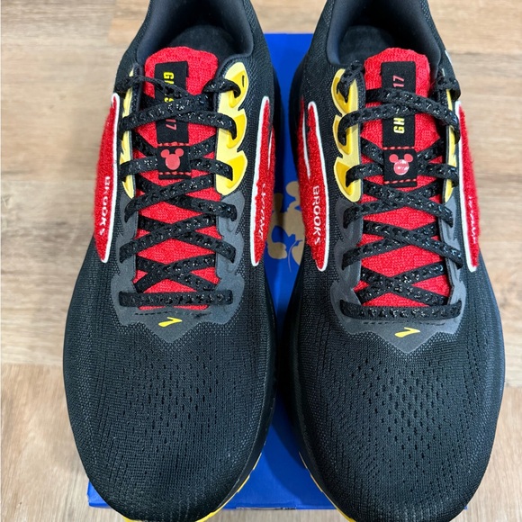 Brooks Men\'s Black, Red, and Yellow Running Shoes main image 4